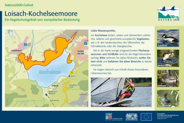 Tafel Kochelsee Wassersportler